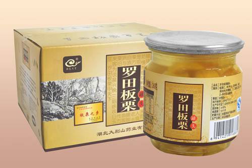 湖北羅田食品有限公司生產(chǎn)的板栗爽罐頭